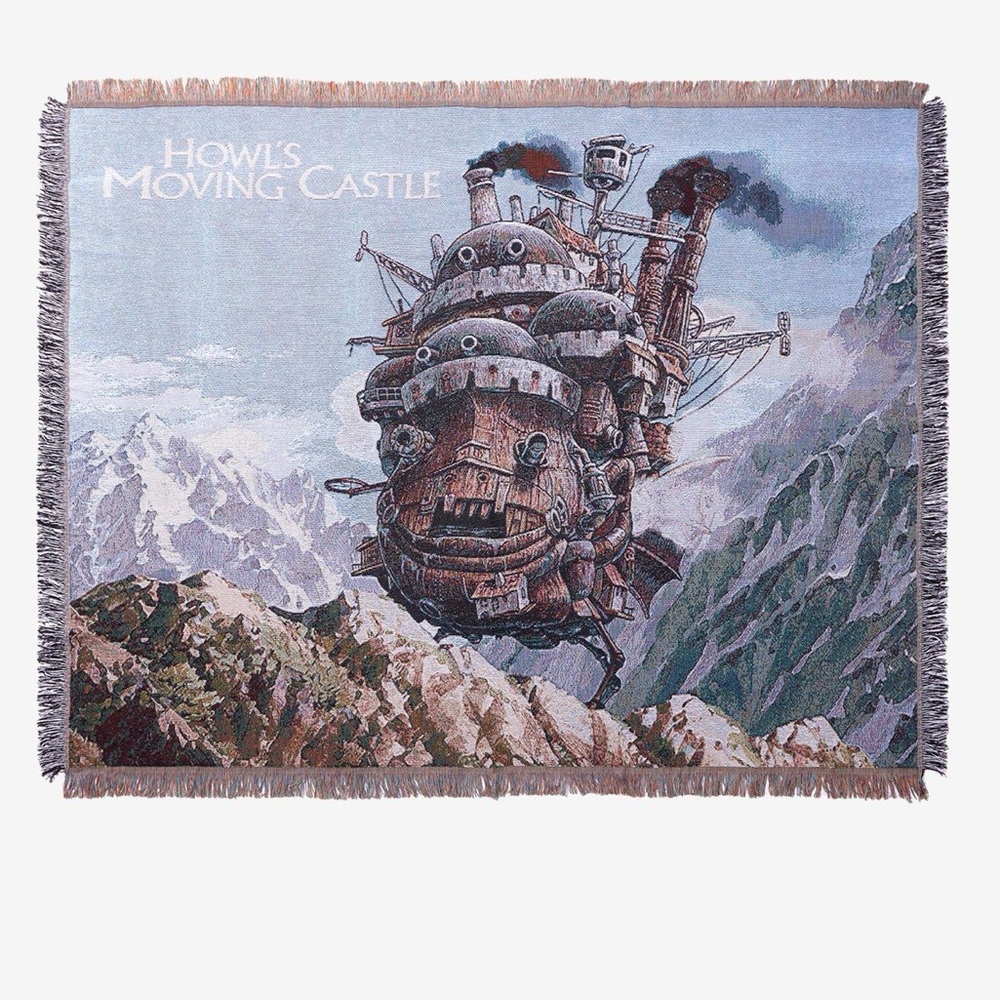 Studio Ghibli Howl’s Moving Castle Scenic Tapestry Throw